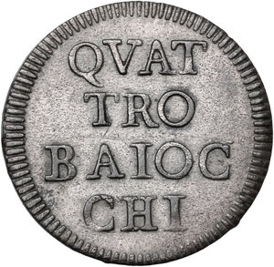reverse: Roma. Benedetto XIV (1740-1758), Prospero Lambertini.Quattro Baiocchi 1748
