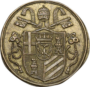 obverse: Roma. Clemente XIII (1758-1769), Carlo Rezzonico.Peso monetale per il Mezzo Scudo romano (detto Quartino)