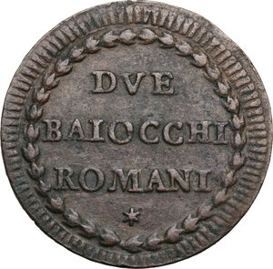 reverse: Roma. Pio VI (1775-1799), Giovanni Angelo Braschi. Due baiocchi A. XIX