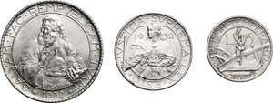 reverse: San Marino. Vecchia monetazione (1864-1938). Serie 1932: 20, 10 e 5 lire