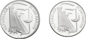 obverse: San Marino. 500 e 1000 lire 1988 Olimpiadi