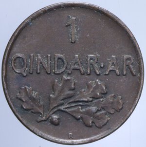 reverse: ALBANIA 1 QINDAR AR 1935 ROMA 2,80 GR. BB-SPL