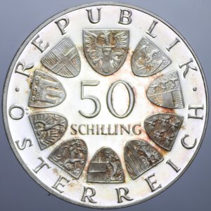 reverse: AUSTRIA 50 SCHILLING 1974 AG. 20,04 GR. PROOF
