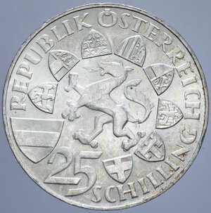 reverse: AUSTRIA 25 SCHILLING 1959 AG. 12,92 GR. qFDC