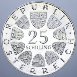 reverse: AUSTRIA 25 SCHILLING 1967 AG. 13,01 GR. qFDC