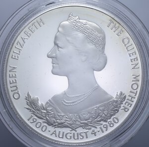 obverse: BAILIWICK OF GUERNSEY 25 PENCE 1980 REGINA MADRE AG. 28,06 GR. IN COFANETTO PROOF