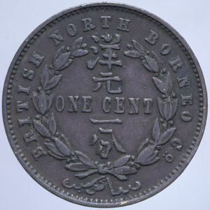 reverse: BORNEO NORTH BRITISH 1 CENT. 1888 9,30 GR. BB+