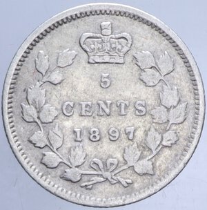 reverse: CANADA VICTORIA 5 CENT. 1897 AG. 1,13 GR. BB