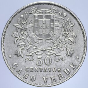 reverse: CAPO VERDE 50 CENTAVOS 1930 4,35 GR. SPL