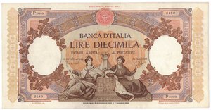 obverse: Banconote. Repubblica Italiana. 10.000 Lire Regine del Mare. D.M. 2 Novembre 1961. 