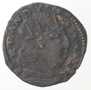 obverse: L Aquila. Ferdinando I d Aragona. 1458-1494. Cavallo aquila davanti al cavallo, in esergo T tra due rosette. Ae. 