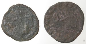 obverse: Lotto di 2 monete. Ferdinando I d Aragona. 1458-1494. Cavallo per Napoli e Cavallo per L Aquila. Ae. 