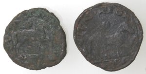 reverse: Lotto di 2 monete. Ferdinando I d Aragona. 1458-1494. Cavallo per Napoli e Cavallo per L Aquila. Ae. 
