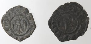 reverse: Brindisi. Messina. Lotto di 2 monete. Manfredi. 1258-1266. Denaro con A. Sp. 193. Denaro. Sp. 196. Mi. 