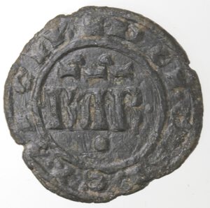 obverse: Brindisi. Carlo I d Angiò. 1266-1282. Doppio Denaro - Piedfort con KAR e doppio omega. Mi. 