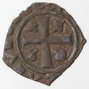obverse: Brindisi. Carlo I d Angiò. 1266-1282. Denaro con KAR e doppio omega. Mi. 
