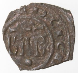 reverse: Brindisi. Carlo I d Angiò. 1266-1282. Denaro con KAR e doppio omega. Mi. 