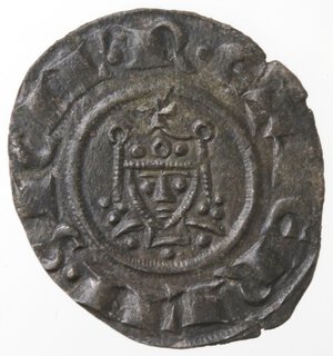 reverse: Messina. Federico II. 1197-1250. Denaro con testa di prospetto. Mi. 