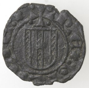 obverse: Messina. Alfonso. 1416-1458. Denaro. Mi. 