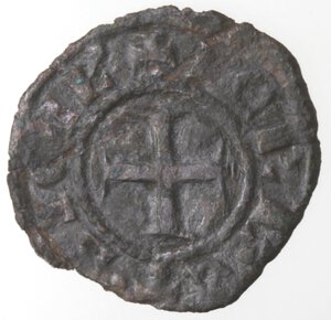 obverse: Napoli. Carlo II d Angiò. 1285-1309. Denaro Gherardino. Mi. 