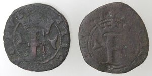obverse: Napoli. Ferdinando il Cattolico. 1504-1516. Lotto di due monete da 1 Sestino. Ae. 