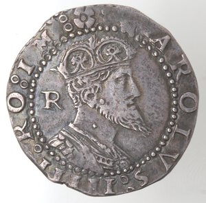 obverse: Napoli. Carlo V. 1516-1554. Tarì. Ag. 