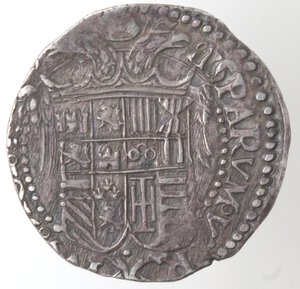 reverse: Napoli. Carlo V. 1516-1554. Tarì. Ag. 