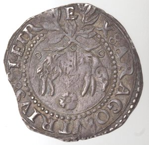 reverse: Napoli. Carlo V. 1516-1554. Carlino. Ag. 