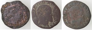 obverse: Napoli. Filippo II. 1556-1598. Tre cavalli 1575. Ae. P.R. 94. in lotto con altre due monete da 3 Cavalli.