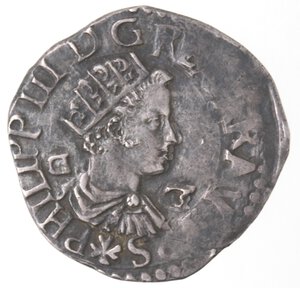 obverse: Napoli. Filippo III. 1598-1621. Mezzo carlino. Ag. 