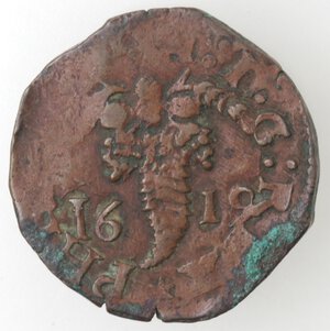 reverse: Napoli. Filippo III. 1598-1621. Tornese 1619. Ae. 