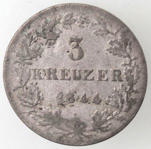 reverse: Germania. Nassau. 1839-1866. 3 Kreutzer 1844. Mi.