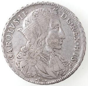 obverse: Napoli. Carlo II. 1674-1700. Ducato 1689. Senza le sigle. Ag. 