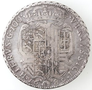 reverse: Napoli. Carlo II. 1674-1700. Ducato 1689. Senza le sigle. Ag. 