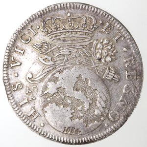 reverse: Napoli. Carlo II. 1674-1700. Tarì 1684. Mascherone. Ag. 