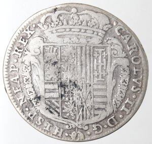 obverse: Napoli. Carlo II. 1674-1700. Tarì 1686. Ag. 