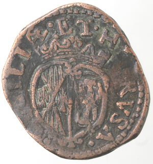 reverse: Napoli. Carlo II. 1674-1700. Grano 1679. Ae. Simbolo Croce. 