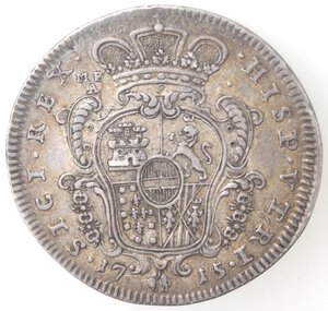 reverse: Napoli. Carlo VI. 1711-1734. Mezzo Ducato 1715. Ag. 