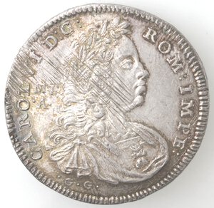 obverse: Napoli. Carlo VI. 1711-1734. Mezza Piastra 1730. Ag. 