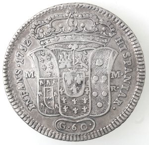 reverse: Napoli. Carlo di Borbone. 1734-1759. Mezza Piastra 1752. Ag. 