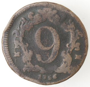 reverse: Napoli. Carlo di Borbone. 1734-1759. 9 Cavalli 1756. Ae. 