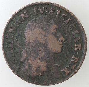 obverse: Napoli. Ferdinando IV. 1759-1799. 1 Grano 12 Cavalli 1788. Ae.