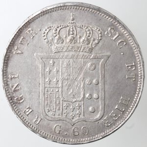 reverse: Napoli. Ferdinando II. 1830-1859. Mezza Piastra 1855. Ag. 