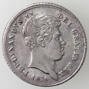 obverse: Napoli. Ferdinando II. 1830-1859. Carlino 1836. Ag. 