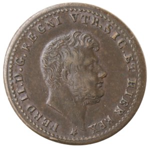obverse: Napoli. Ferdinando II. 1830-1859. Mezzo Tornese 1853. Ae. 