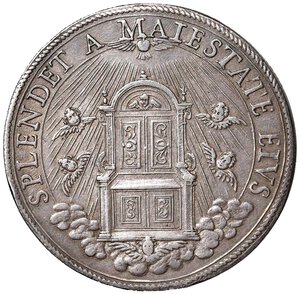 reverse: Roma. Clemente IX. 1667-1669. Piastra a IX. Ag. 