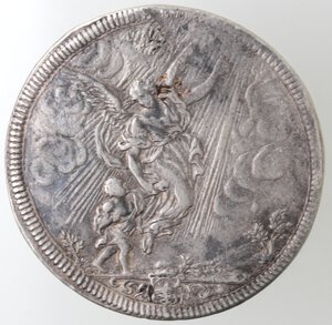 reverse: Roma. Clemente XI. 1700-1721. Mezza Piastra. Ag. 