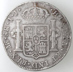 reverse: Perù. Lima. Carlo IIII. 1788-1808. 8 Reales 1795 IJ. Ag. 