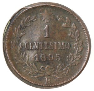 reverse: Umberto I. 1 Centesimo 1895. Ae. 