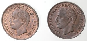 obverse: Vittorio Emanuele III. 1900-1943. Lotto di 2 monete. 1 Centesimo Valore 1904 e 1905. Ae. 